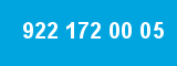 922 172 00 05 922 172 00 05